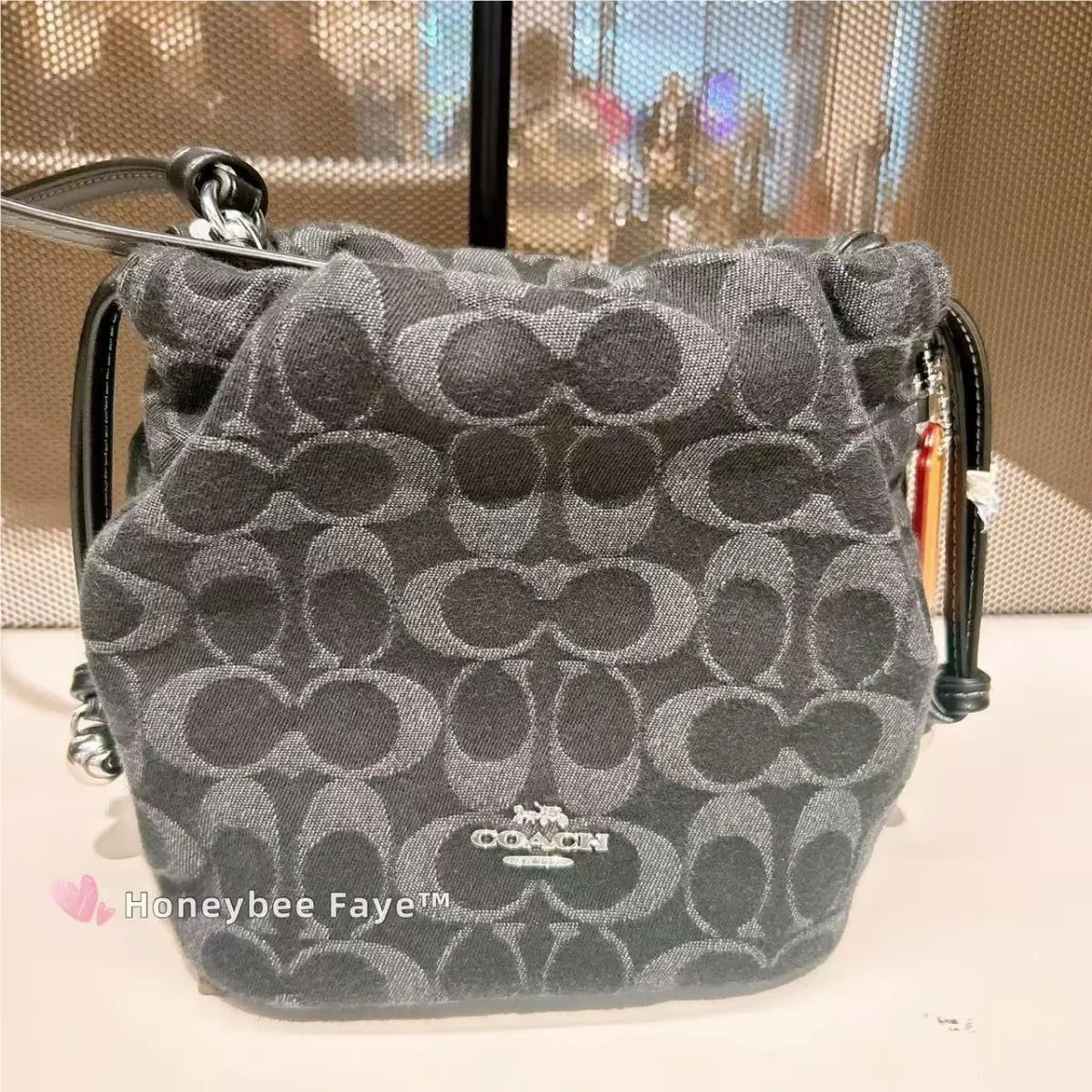 Coach Faye Mini Drawstring Bag In Signature Denim CCZ45/CDE32
