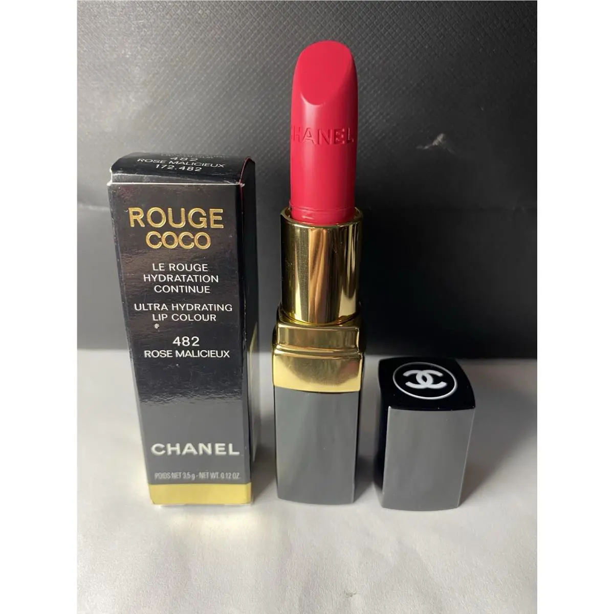 Chanel Rouge Coco Lipstick 482 Rose Malicieux Ultra Hydrating Lip Colour