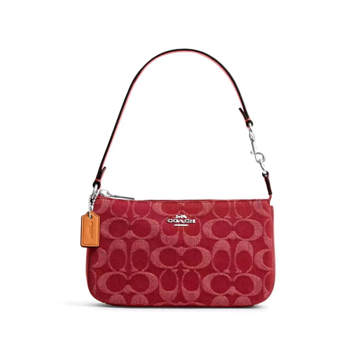 Coach Nolita 19 In Signature Denim CCZ48 Denim/silver/true Red