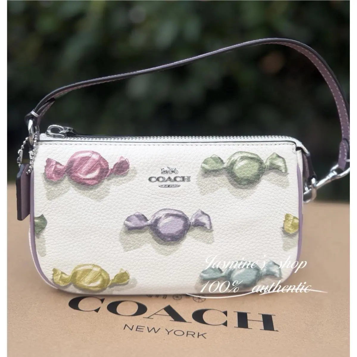 Coach CDC26 Nolita 19 with Candy Print Pebble Leather Chalk/jasmine