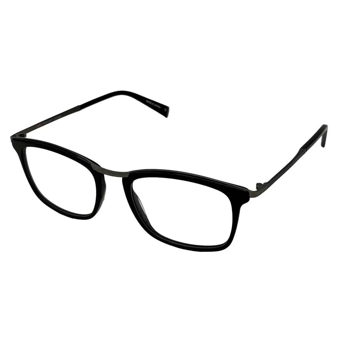 John Varvatos Mens Eyeglass Rectangle Black Plastic V375. 53mm