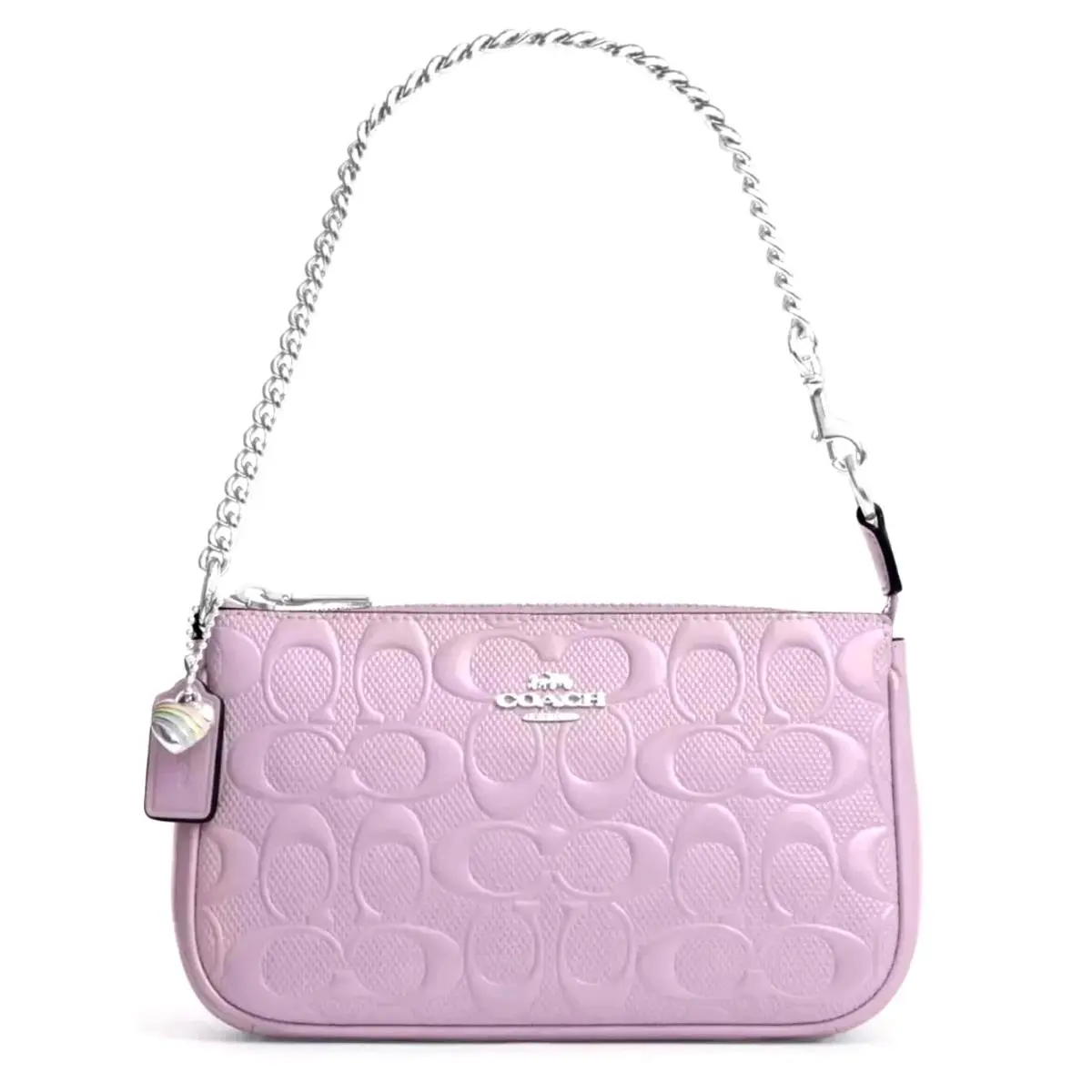 Nolita 19 Sig Patent Leather Heart Charm Small Bag CCZ27 In Lt. Violet by Coach