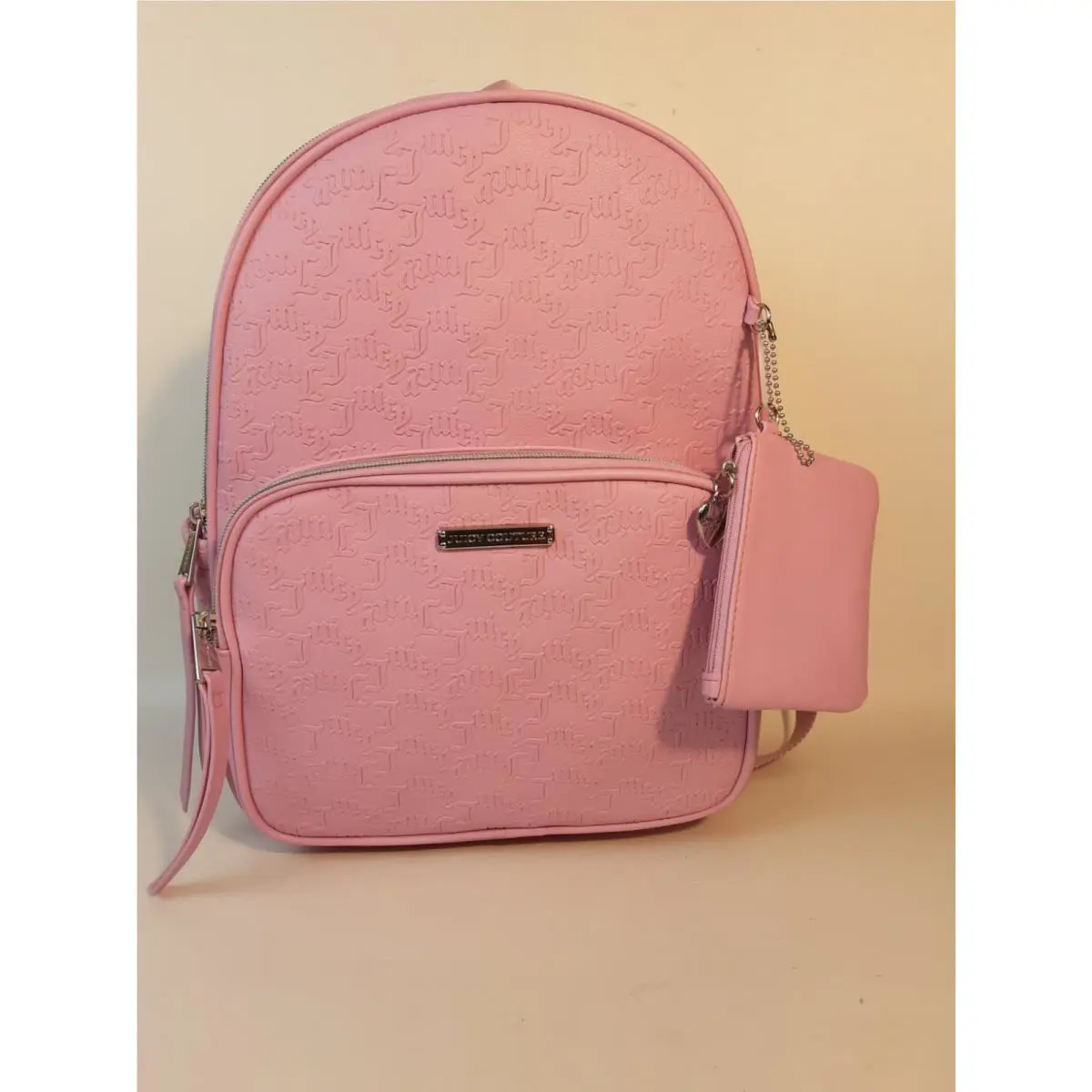 Juicy Couture Women`s Pink Word Play Backpack 14x10 In -free Purse