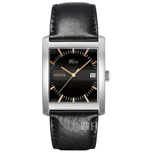 Lacoste 2010583 Berlin Black Dial Black Leather Mens Leather Band Men s Watch