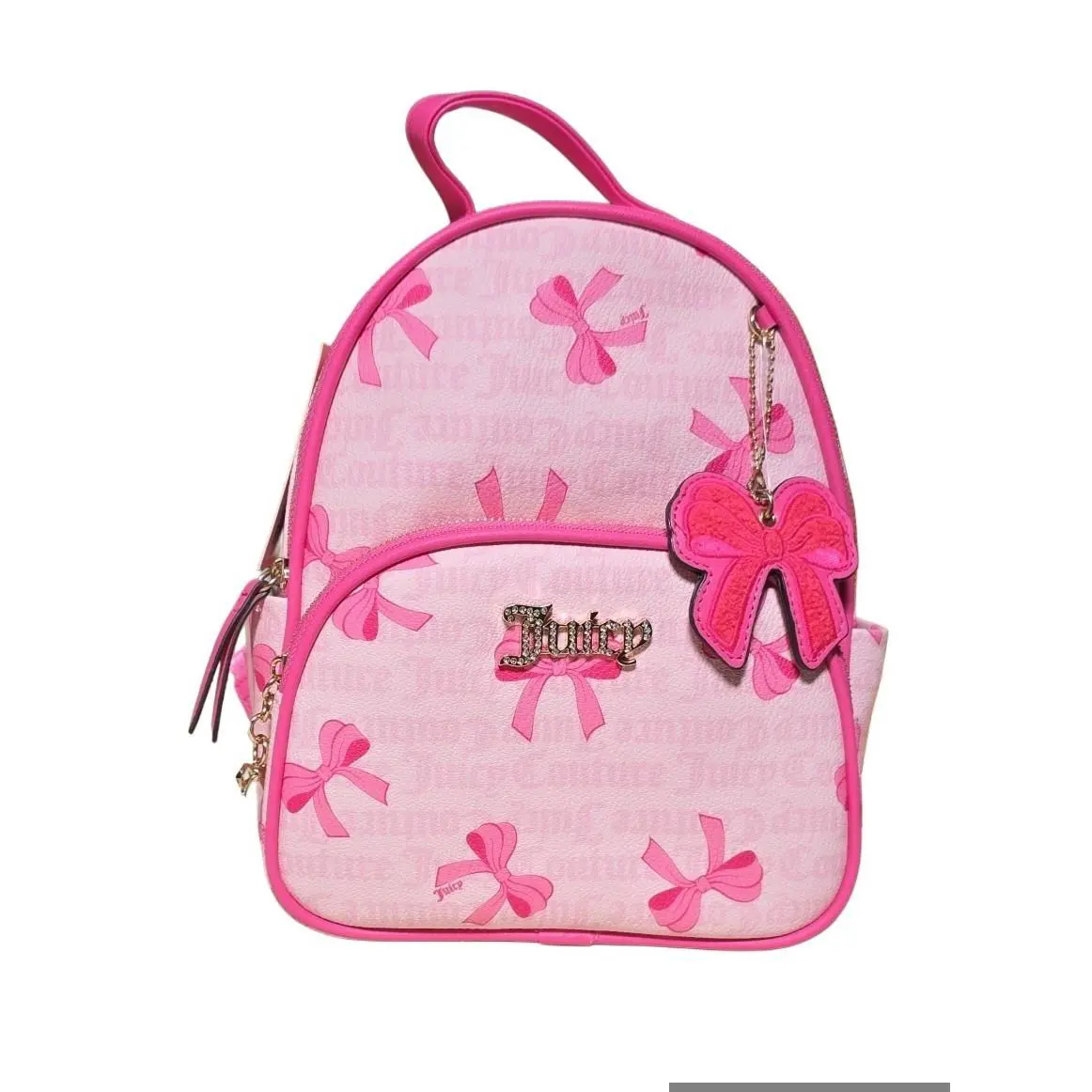 Juicy Couture Simply Sweet Backpack Coquette Bows Light Pink with Bow Charm -new - Handle/Strap: Pink, Hardware: Gold, Exterior: Pink