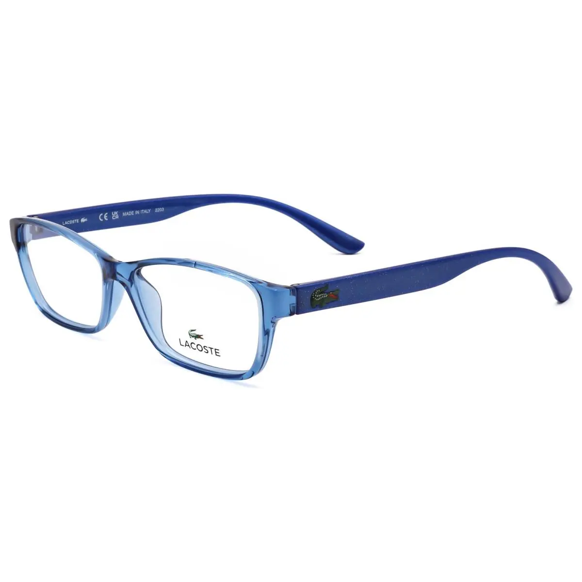 Lacoste Unisex 51mm Azure with Glitter Temples Opticals L3803BMI-440-51
