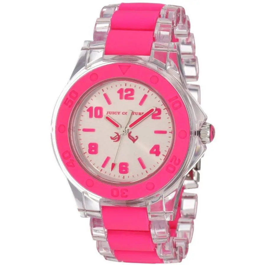Juicy Couture Rich Girl Neon Pink Silicone Ladies Watch