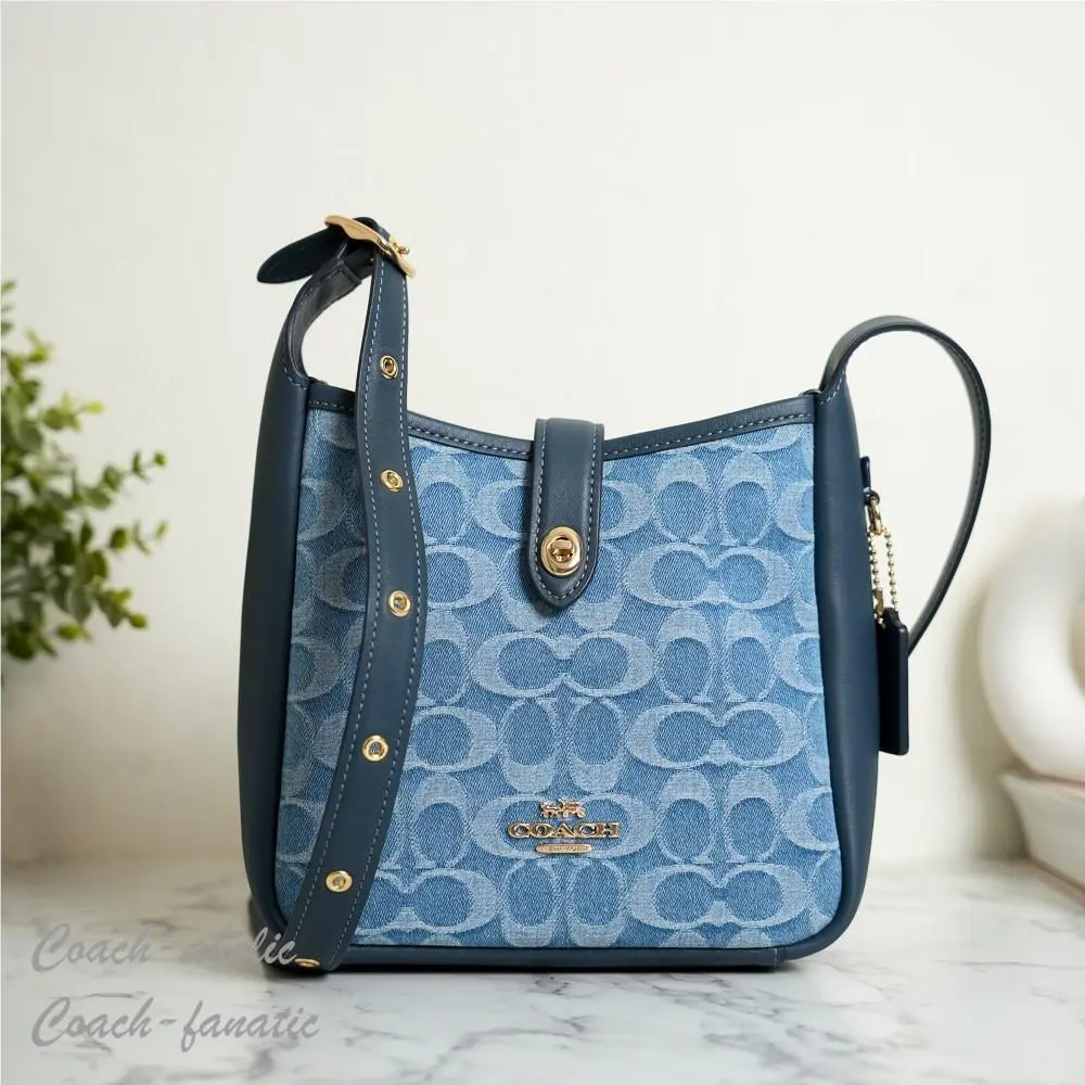 CCZ44 Hadley Mini Crossbody Bag In Signature Denim Gold/indigo by Coach