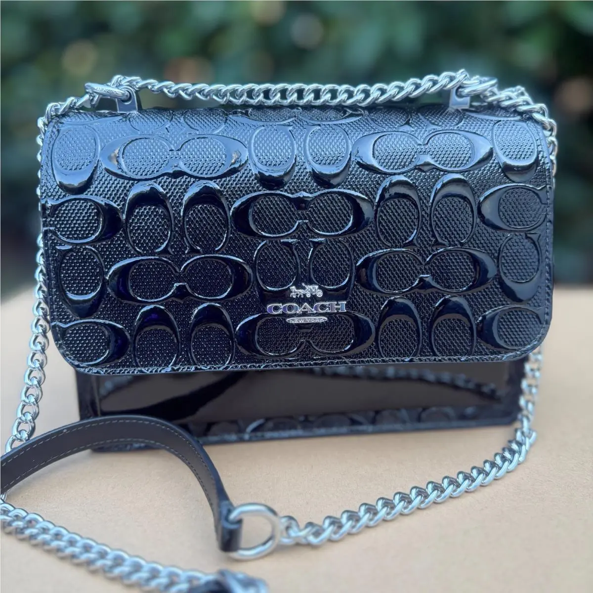Coach Klare Crossbody Bag In Signature Leather CDY99 Silver/black