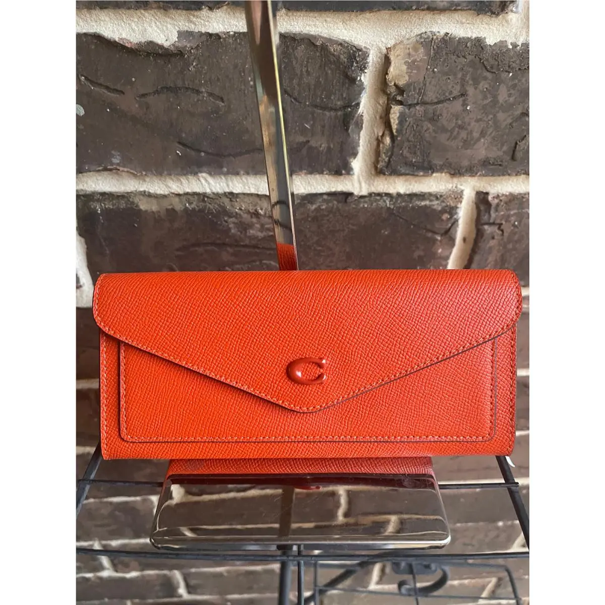 Coach Wyn Leather Wallet CH809 Sun Orange
