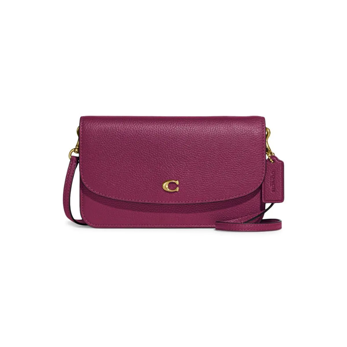 Polished Pebble Leather Hayden Crossbody Deep Plum Handbag by Coach