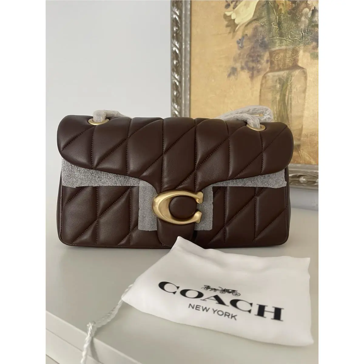 Coach Tabby Shoulder Bag 26 with Pillow Quilting Smooth Leather/brass/maple