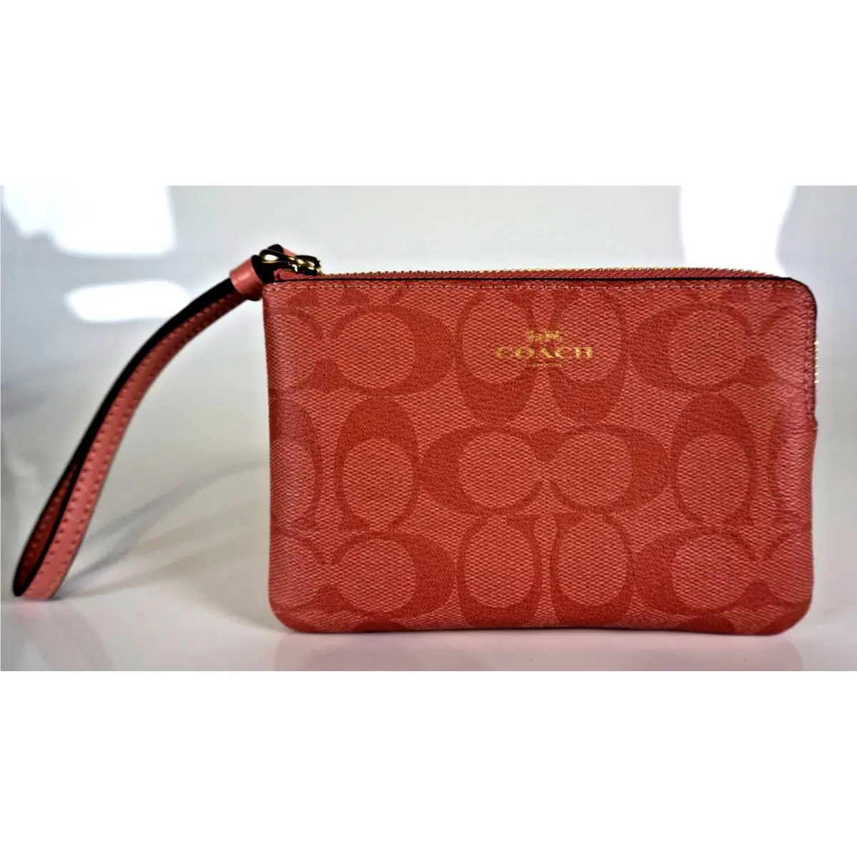 Coach Canvas Monogram Clutch Handbag