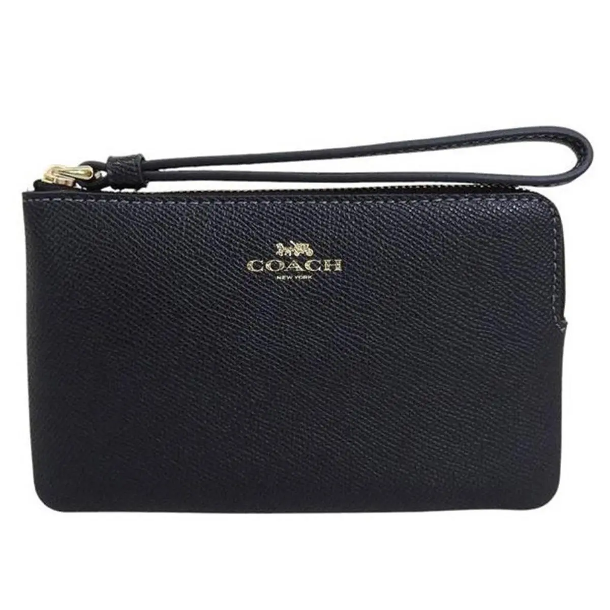 Coach Corner Zip Wristlet Black CV396IMBLK