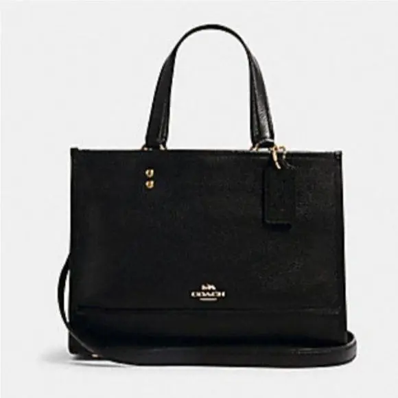 Coach F48733 Leather Avenue Carryall Purse Bag Im/black Oxblood
