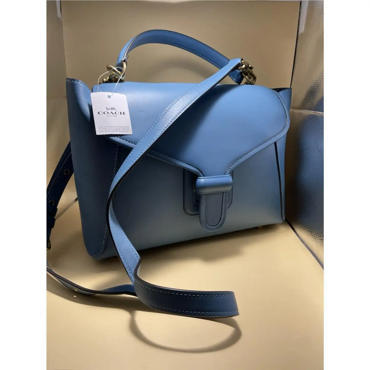 Coach Courier Carryall 1941 Pacific Blue Glovetanned Leather NO Hangtag