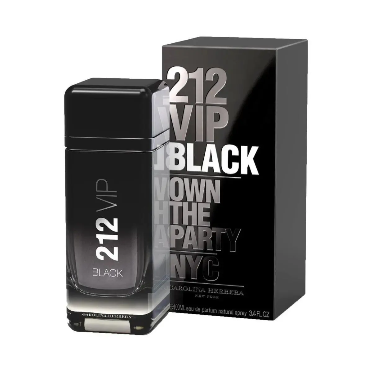 Carolina Herrera 212 Vip Black 3.4OZ Edp Spray Men Box