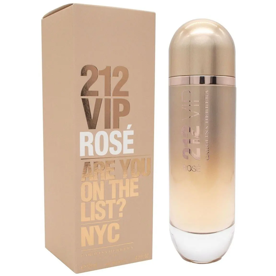 Carolina Herrera 212 Vip Rose For Women Perfume 4.2 Oz 125 ml Edp Spray