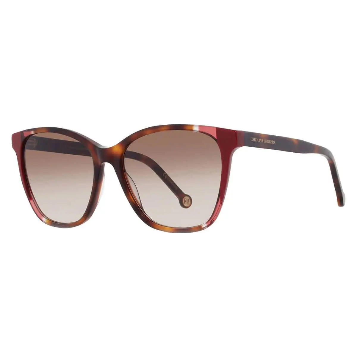 Carolina Herrera Brown Square Ladies Sunglasses CH 0061/S 0O63/HA 57 - Brown, Frame: Brown, Lens: Brown
