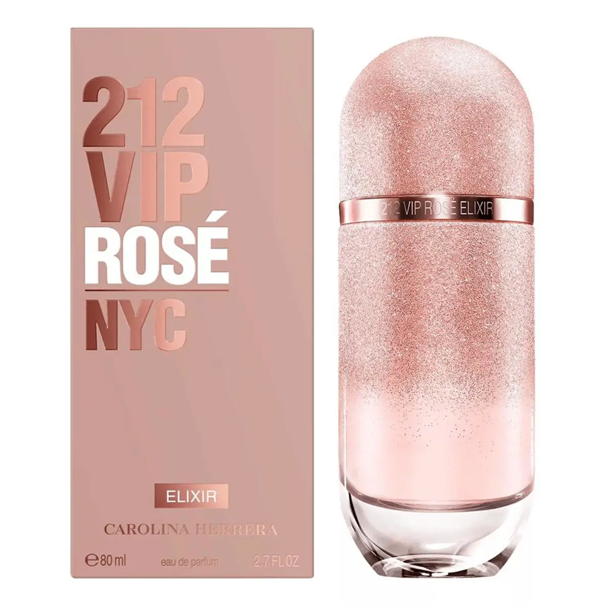 Carolina Herrera 212 Vip Rose Elixir For Women Perfume 2.7 Oz 80 ml Edp Spray