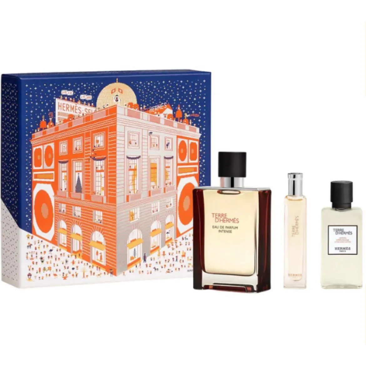 Terre D`hermes by Hermes 3.3oz 15ml Edp Intense+ 1.3oz A/sh Balm Men`s Set