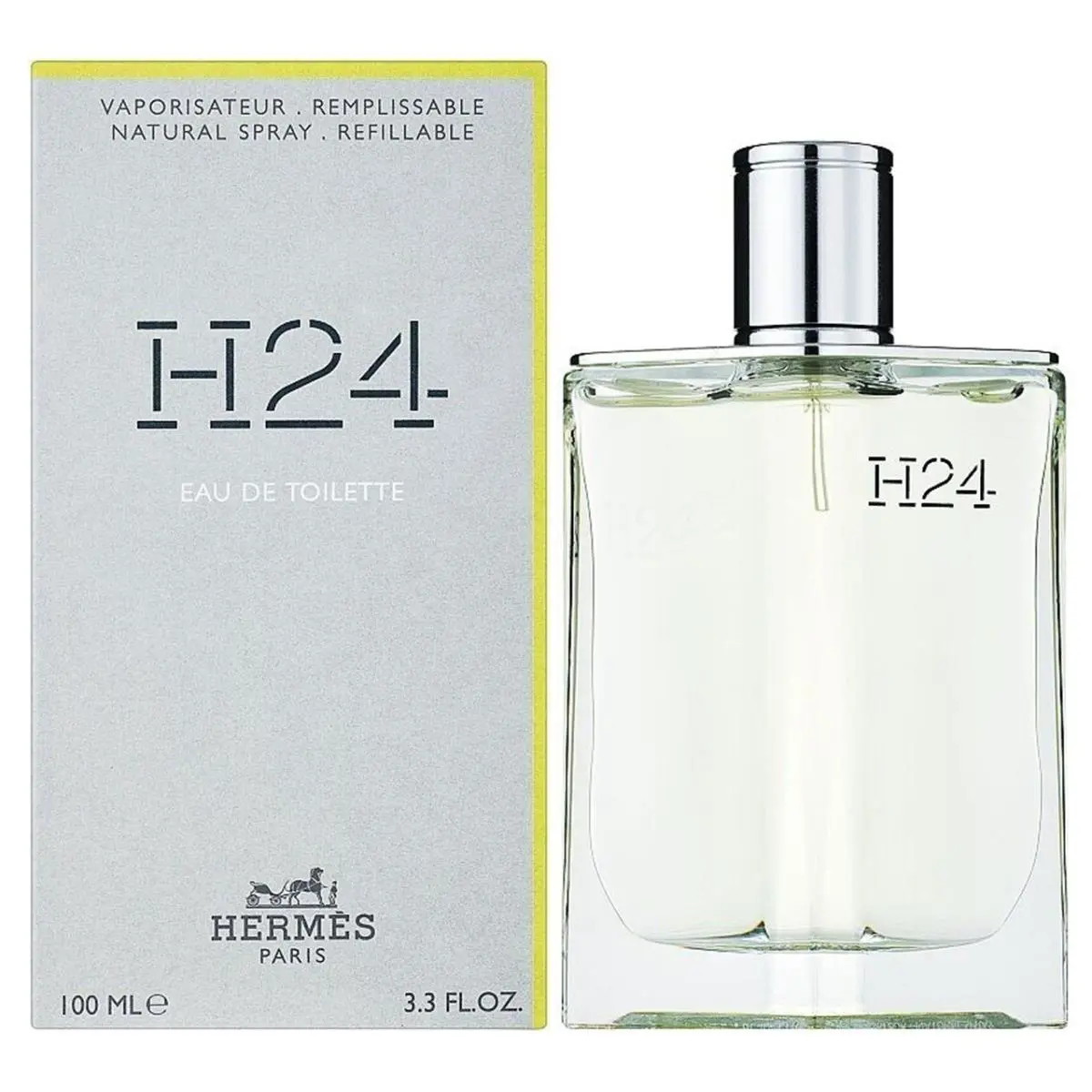Hermes H24 For Men Cologne 3.3 Oz 100 ml Edt Spray Refillable