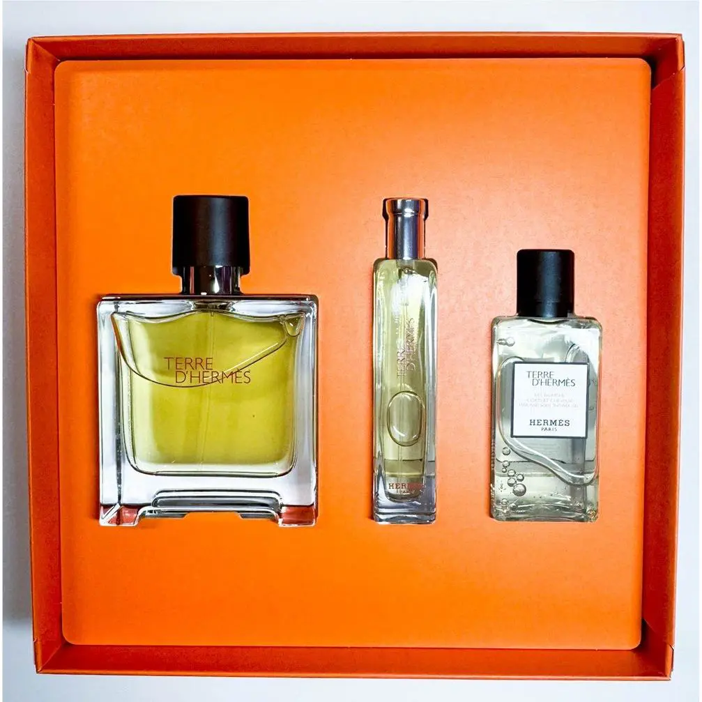 Hermes Terre D` Hermes For Men Cologne 3 Pcs Gift Set