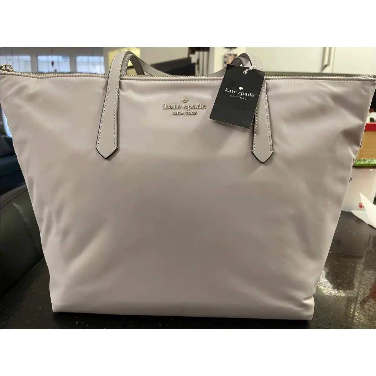 Kate Spade Kitt Large Tote Platinum Grey KF586 Retail