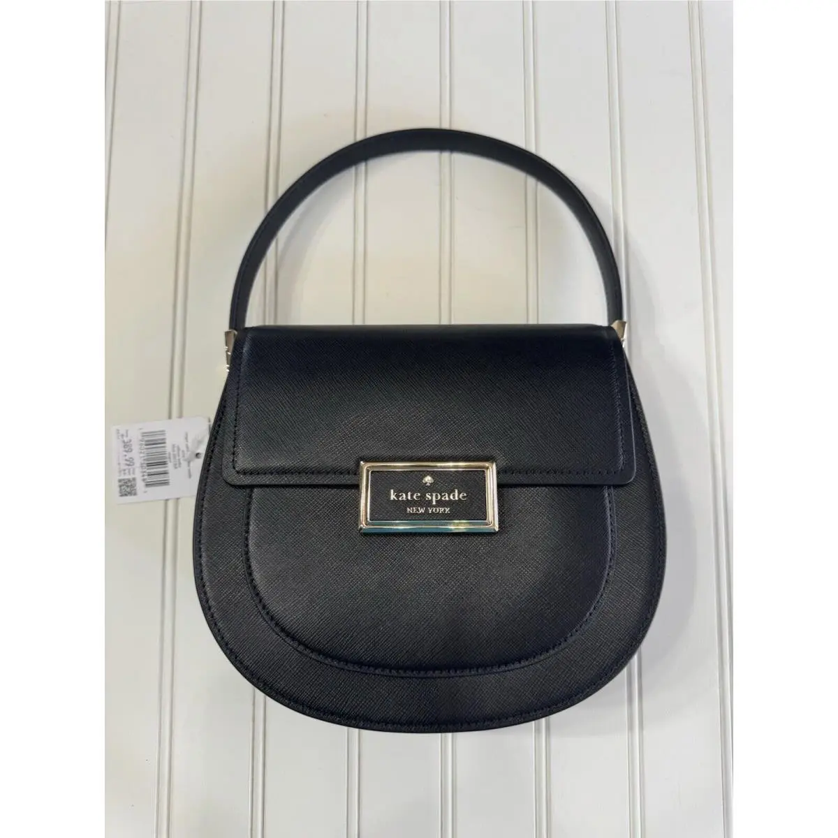 Kate Spade Reegan Saddle Bag Crossbody Black Leather Convertible Bag