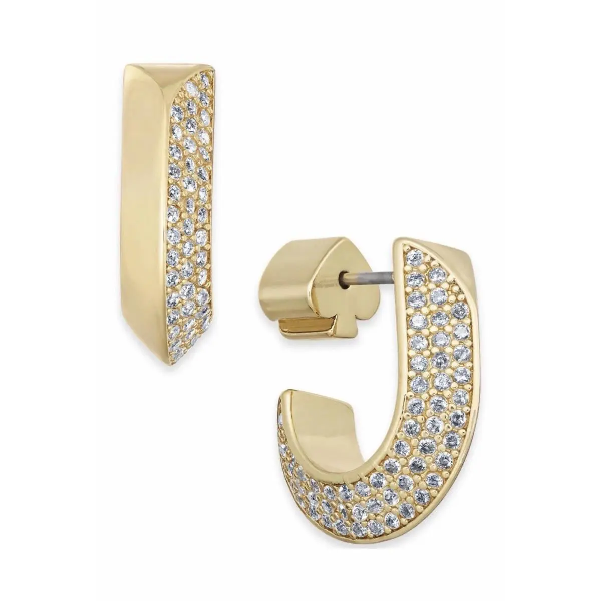 Kate Spade Gold with Rocks Earringraise The Bar Pave Huge Hoop B10