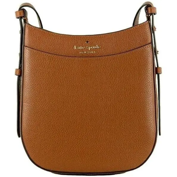 Kate Spade Leila Leather North South Topzip Crossbody Messenger Purse Brown