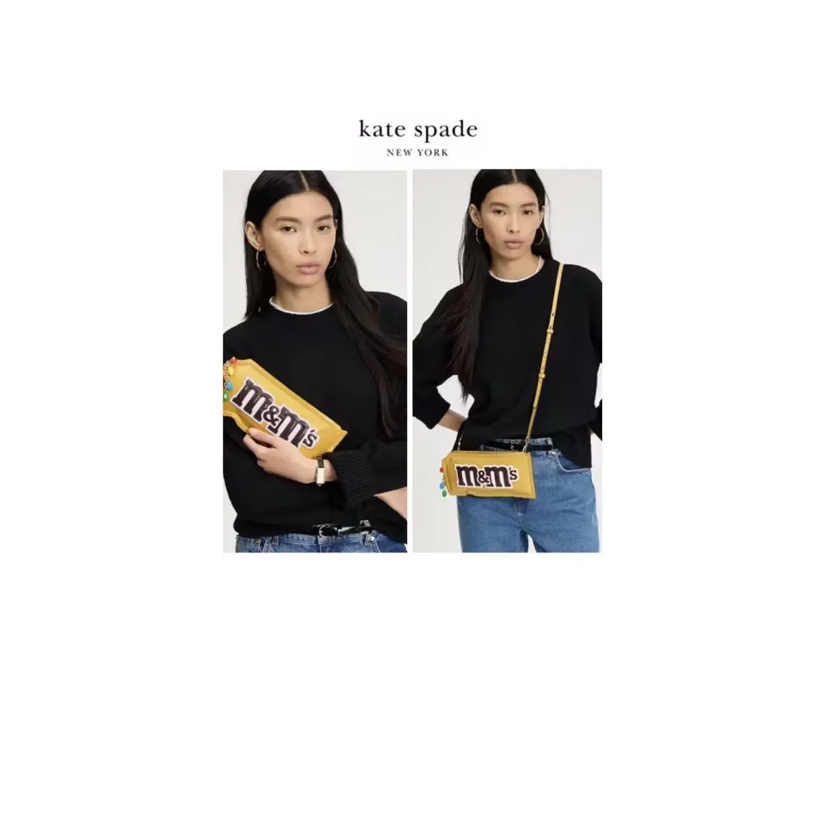 Kate Spade X M M’s Peanuts Candy Crossbody Clutch Purse 3D Valentines Day Gift