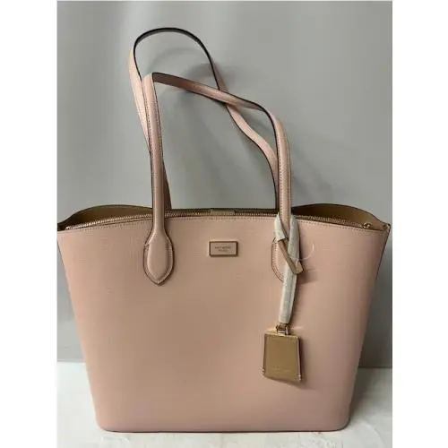 Kate Spade KK828 Suite Large Work Tote in Rose Smoke Crossgrain Leather- New