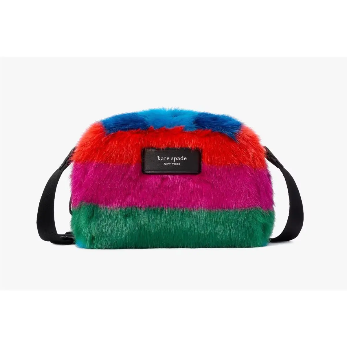 Kate Spade Puffed Striped Fur Small Crossbody Multi KI442