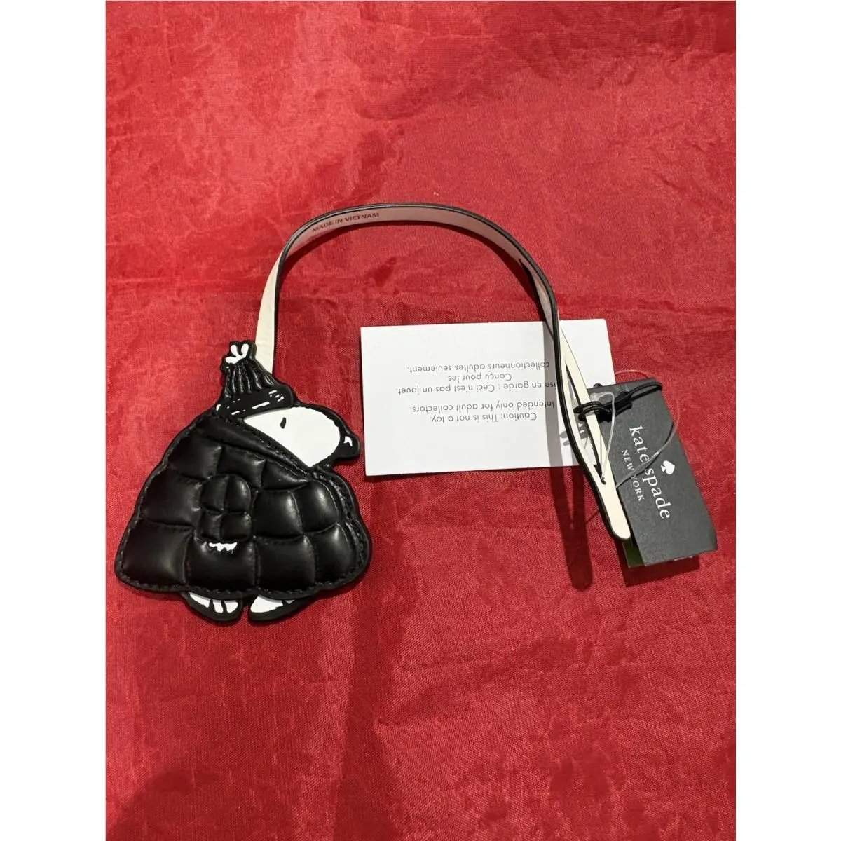 Kate Spade Peanuts X Kate KM581 Puffy Black/white Snoopy Bag Charm