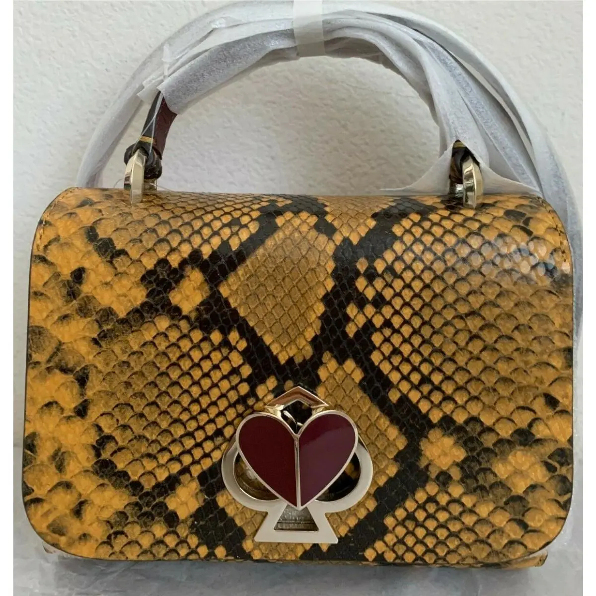 Kate Spade Nicola Snake Embossed Twistlock Small Top Handle Bag PXRUA613