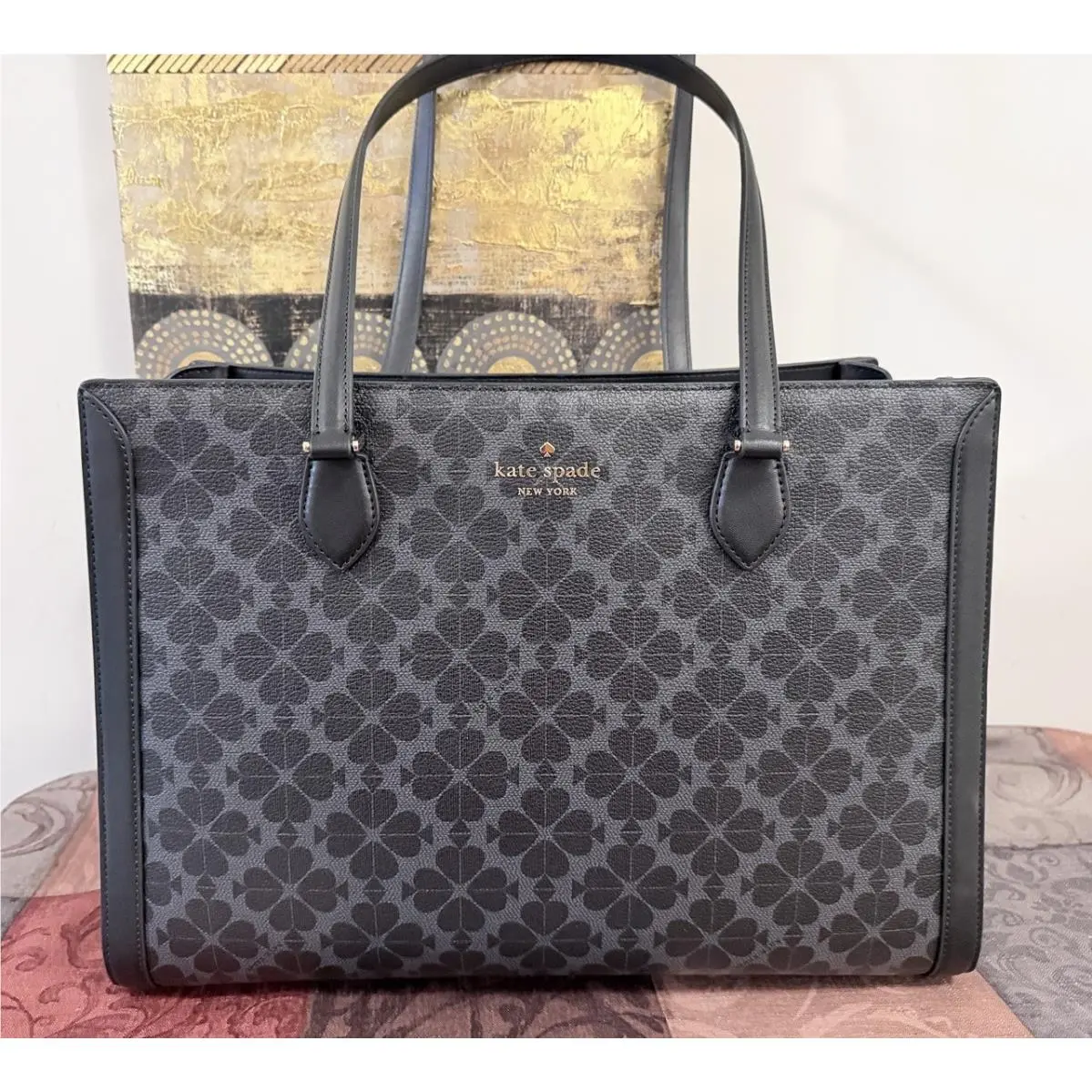 Kate Spade Signature Spade Flower East West Large Laptop Tote