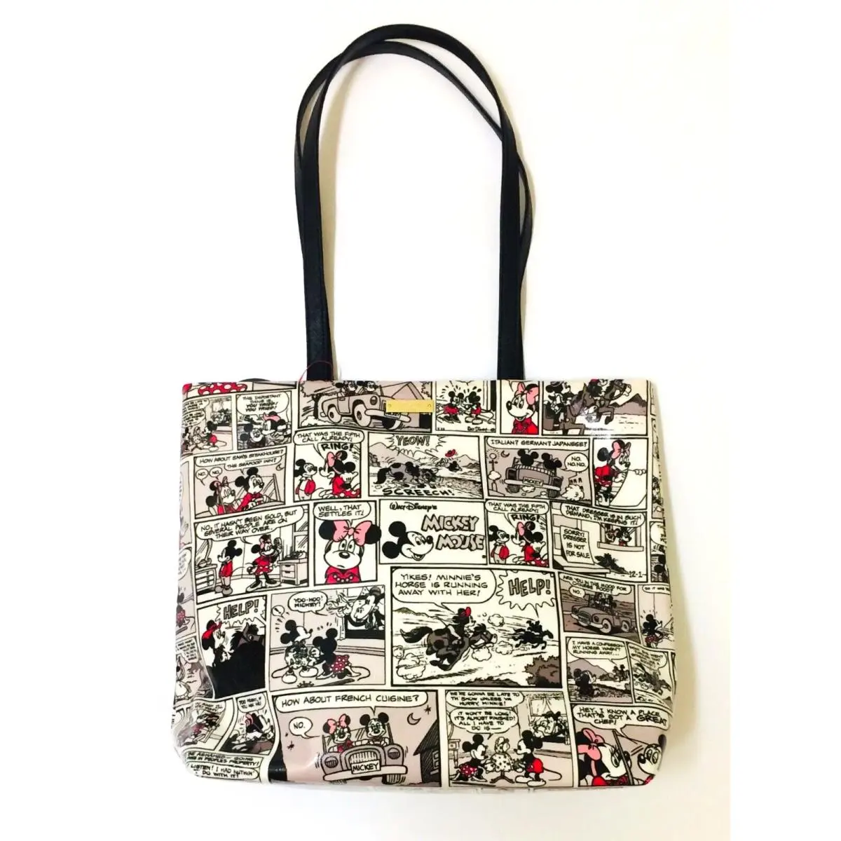 Disney Parks Kate Spade New York Mickey Minnie Mouse Comic Tote Bag Purse