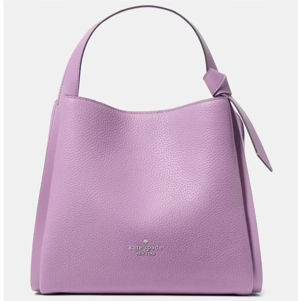 Kate Spade Knott Carryall Bag Lilac Pebbled Leather Purse KM666