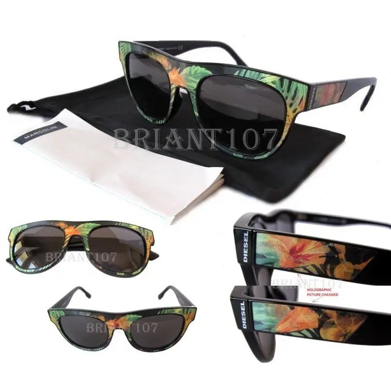 Unisex Diesel Sunglasses Holographic DL0160 Orange-flower/gray -italy