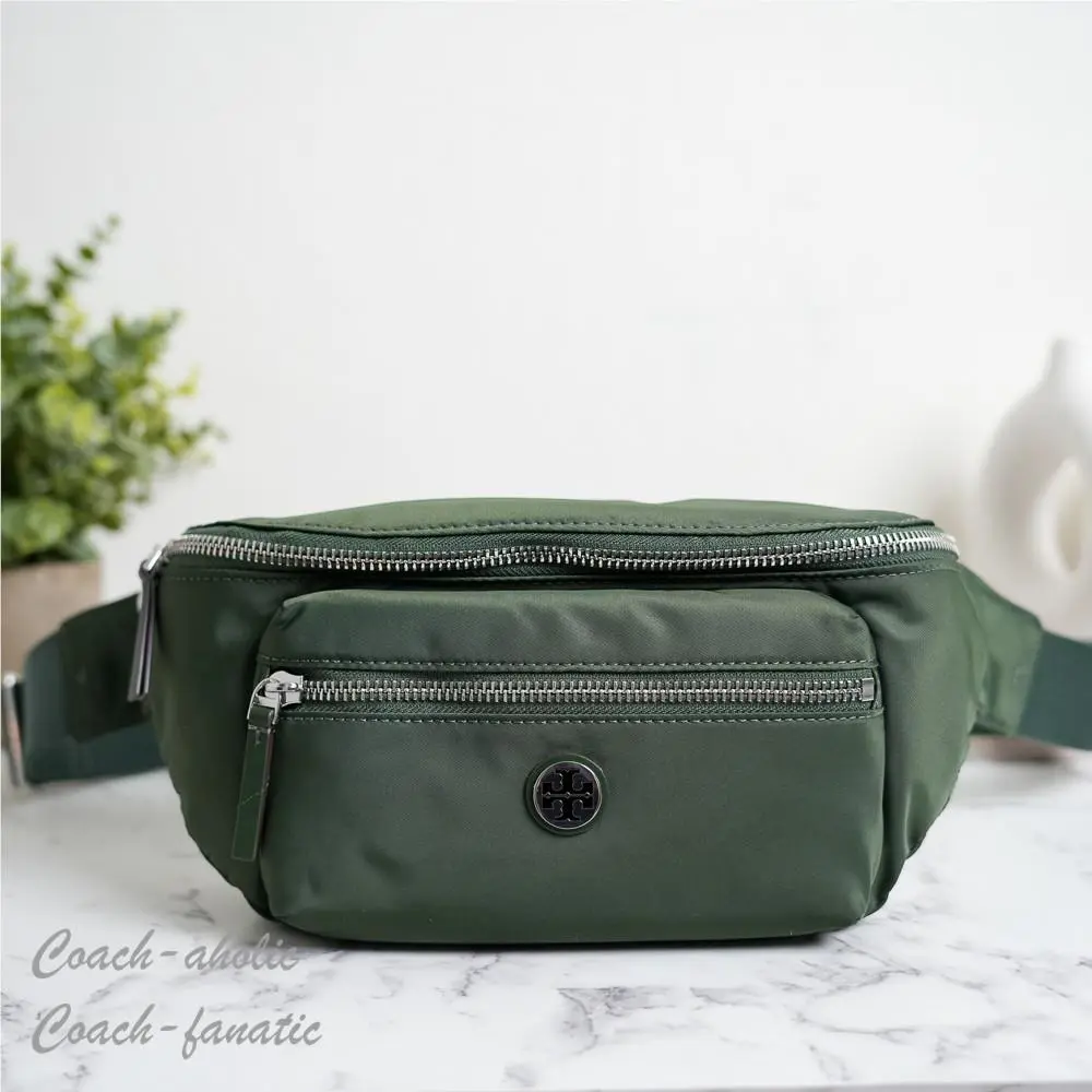 Tory Burch Nylon Belt Bag Fanny Pack 170436 in Basil Lightweight