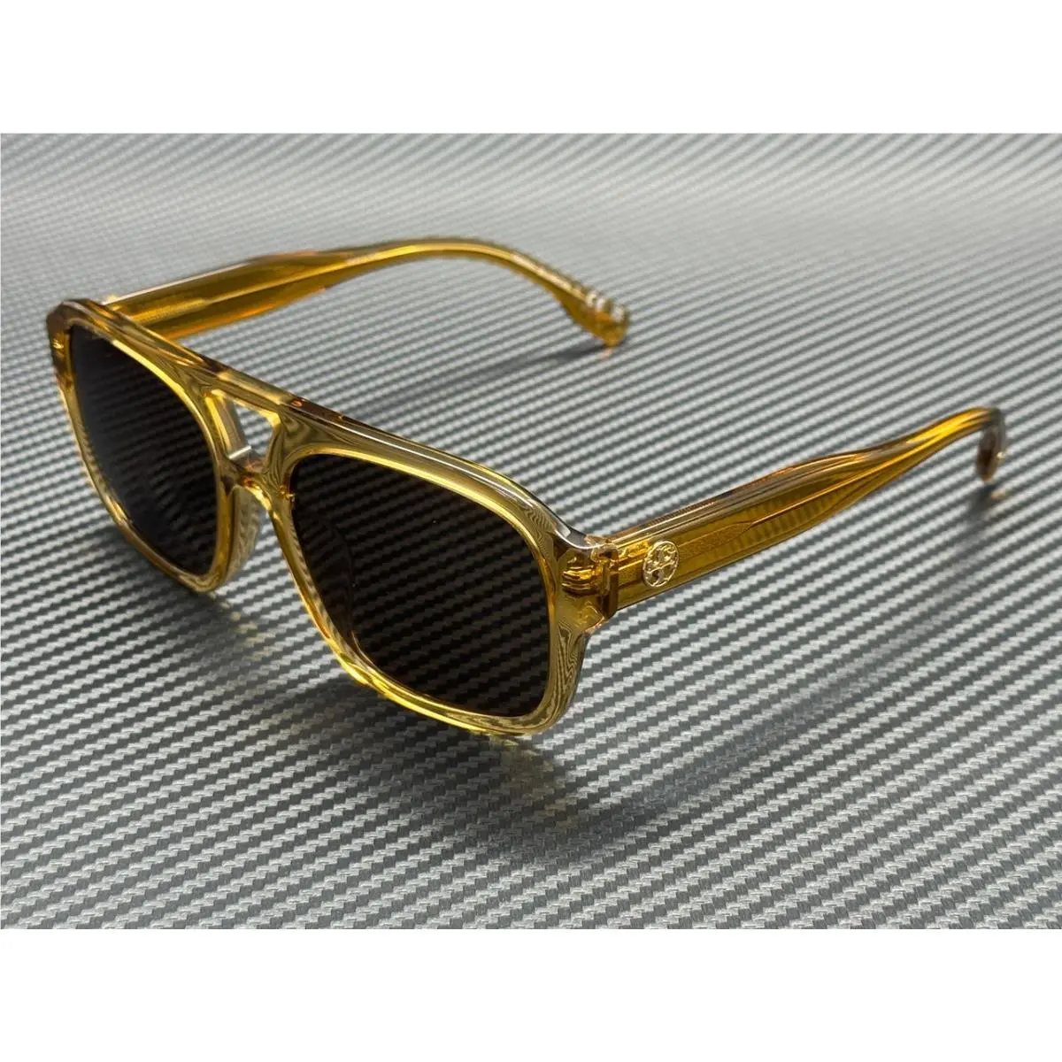 Tory Burch TY7224U 205584 Transparent Yellow Brown Women`s 55 mm Sunglasses