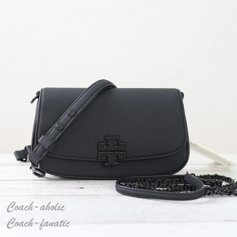 Tory Burch Britten Matte Convertible Crossbody in Black