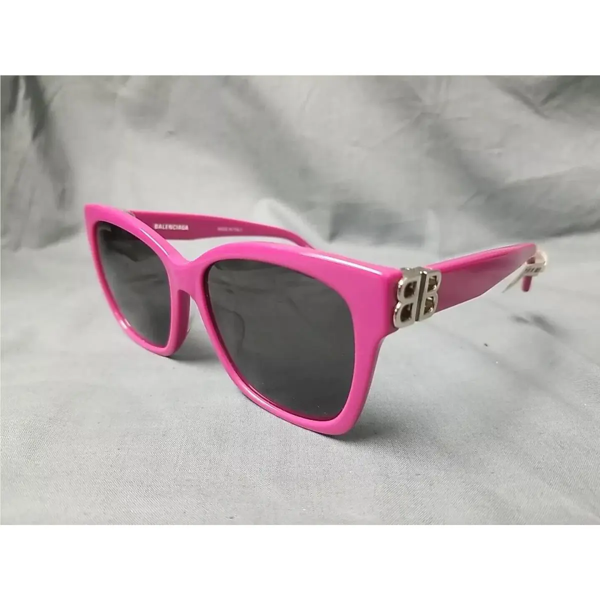Balenciaga Women`s BB0102SA 013 Everyday Sunglasses Pink Acetate Display Model