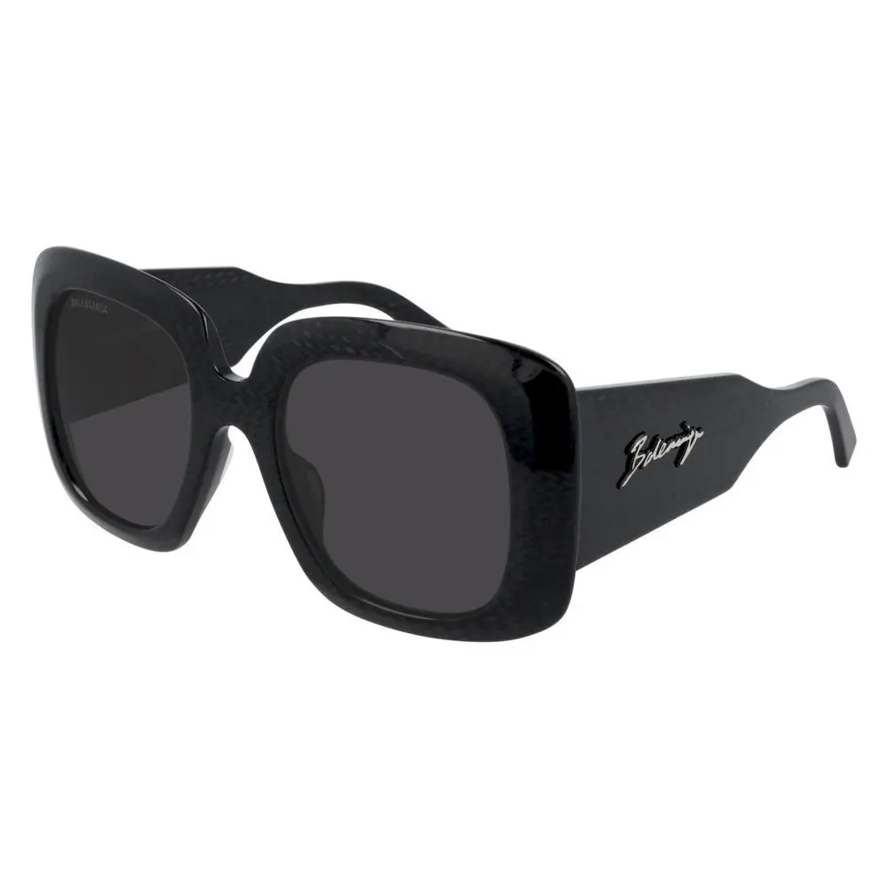 Balenciaga BB0119S 001 Sunglasses 53mm Black / Dark Grey Solid Lens