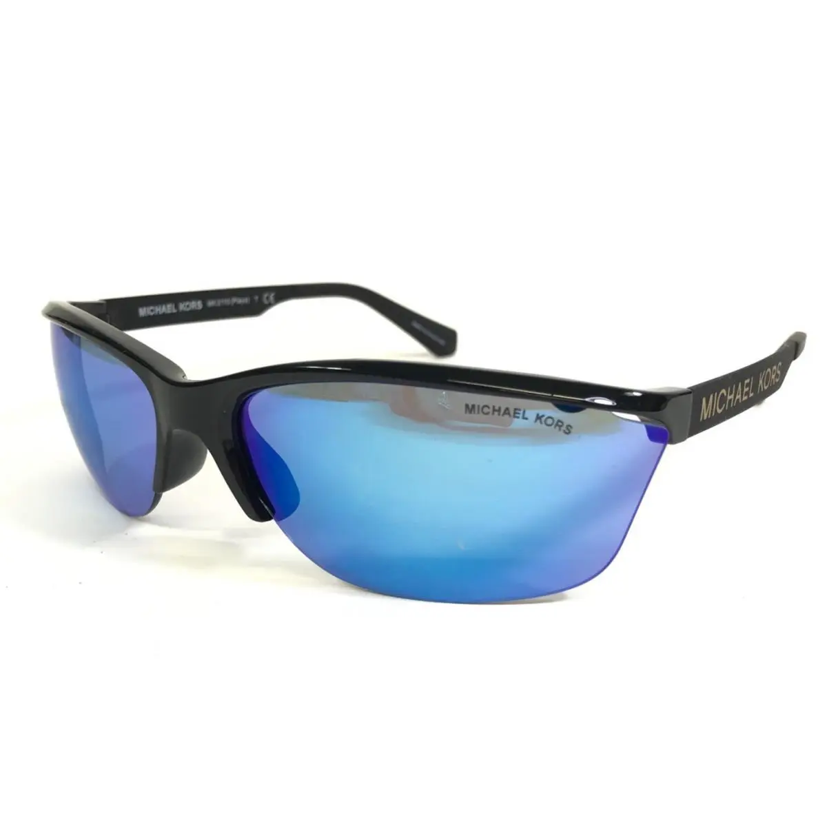 Michael Kors Sunglasses MK2110 Playa 33321U Black Frames w/ Blue Mirrored Lenses