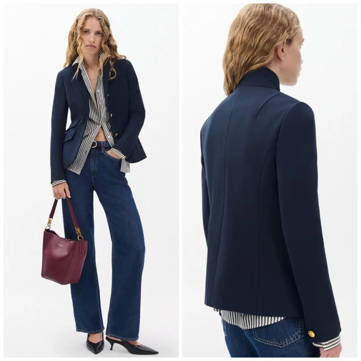 Rag Bone Slade Ponte Blazer In Salute Size: 8 by Rag & Bone