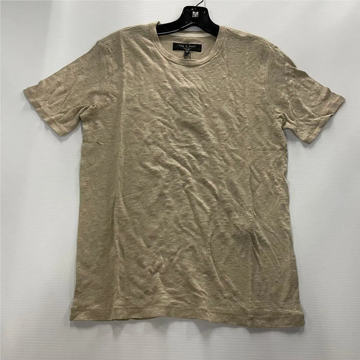 Rag Bone Classic Fit Linen Tee Men`s Size XS Aged Taupe