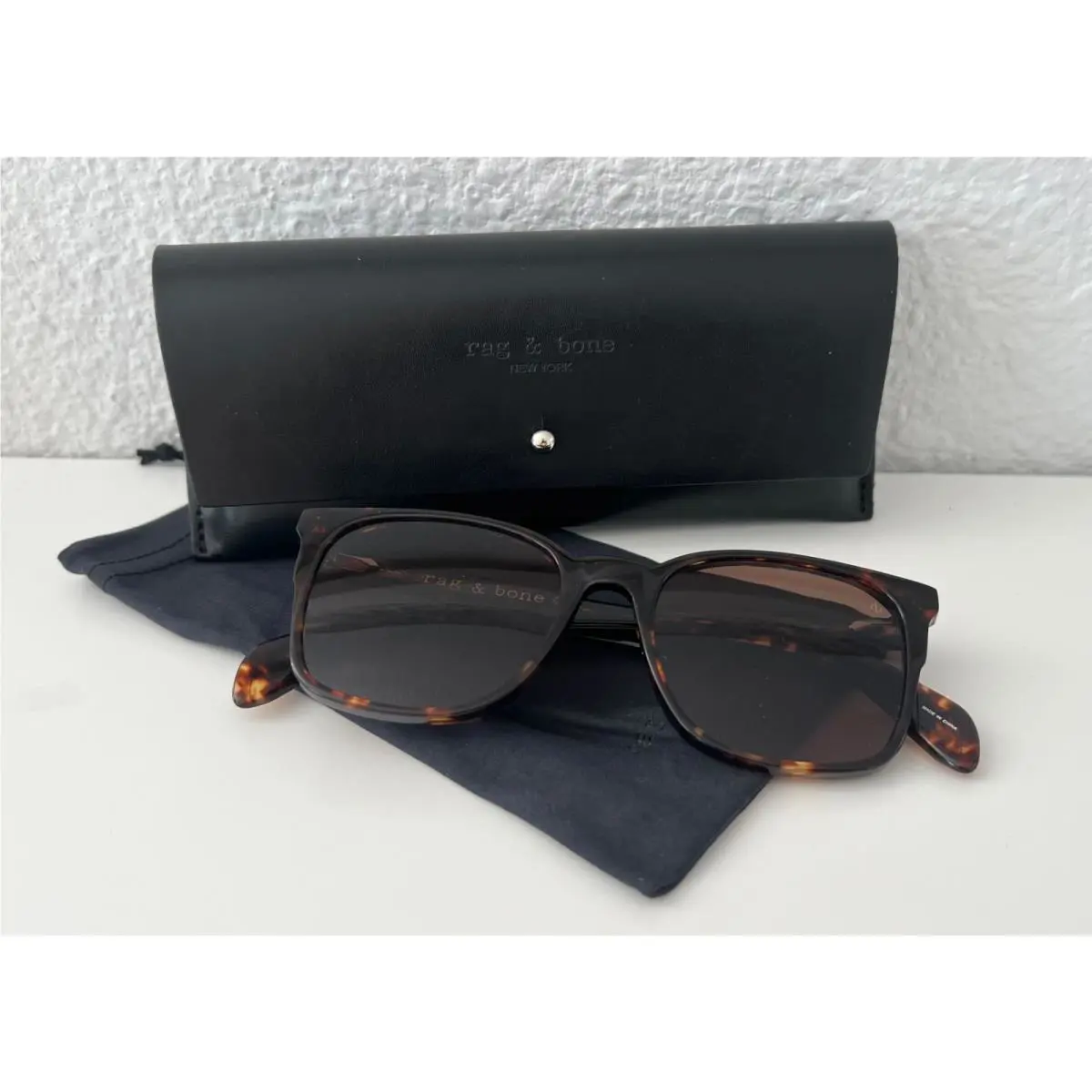 Rag Bone RNB5016/S Unisex Square Sunglasses in Tortoise Havana Silver/brown 52mm