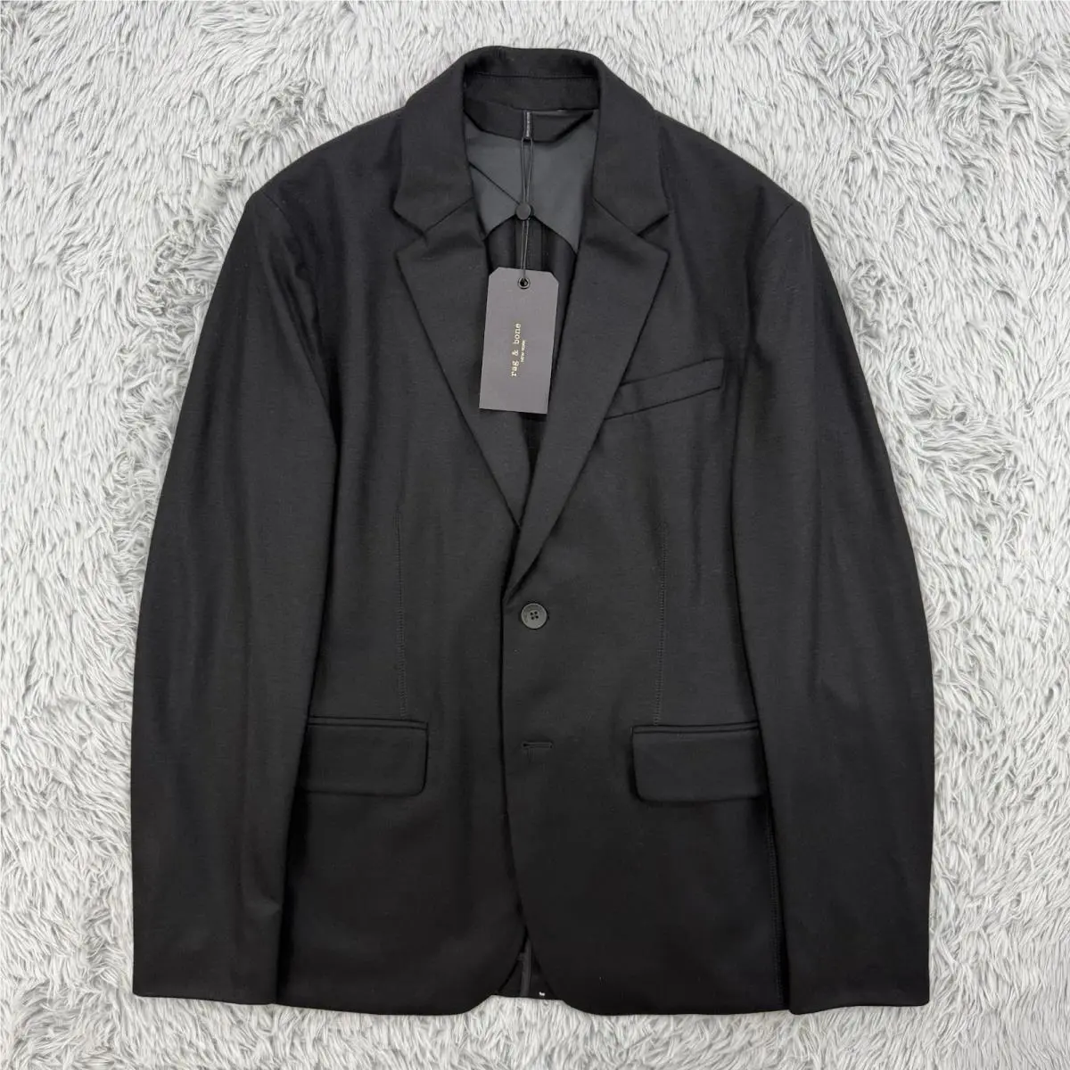Rag Bone Blazer Men s 36 Black Razor Deconstructed Wool Blend Msrp: